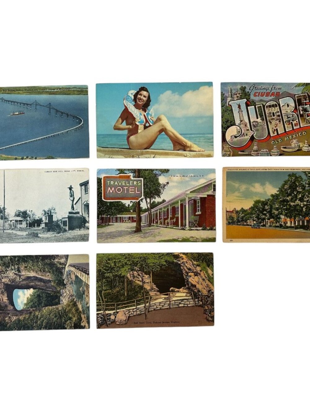 Lot of 27 Vintage Travel Postcards 1940s–60s Florida Pittsburgh Savannah & More